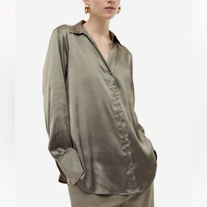 H&M Satin Button Down
